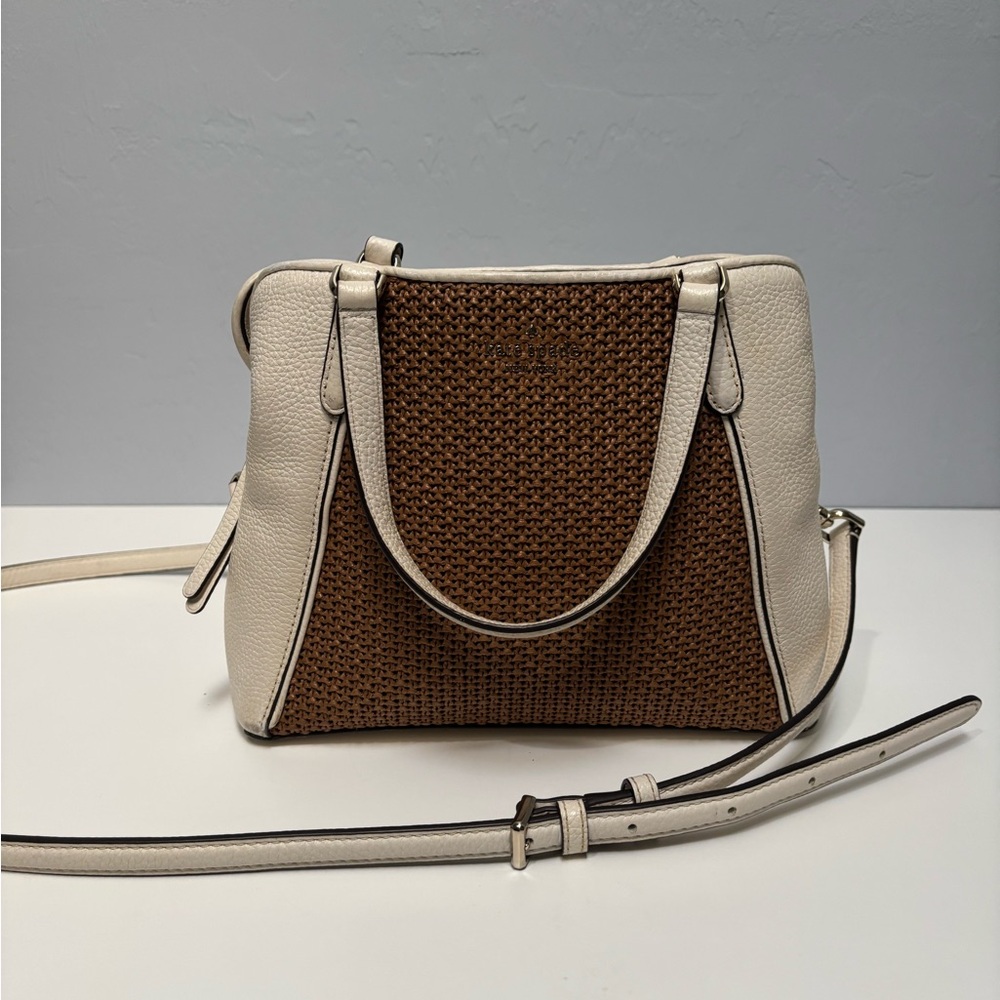 Kate Spade Woven Brown and Cream Shoulder Bag